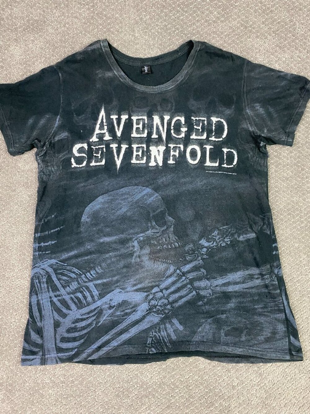 Avenged Sevenfold Shirt Men's XL Fits Large 2010 Nightmare Tour Double Sided T